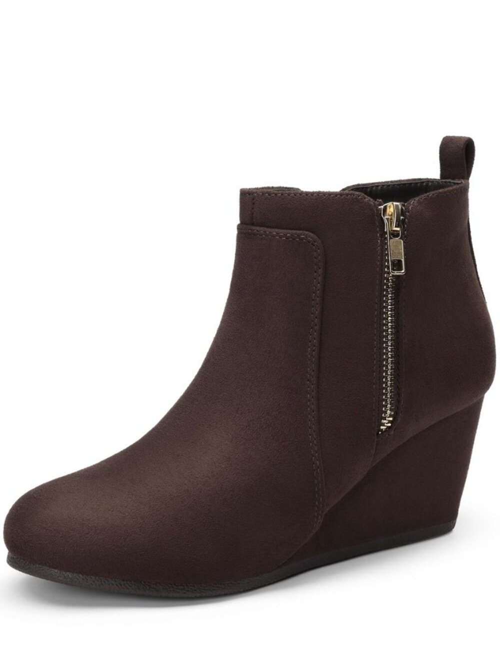 Women's Suede Low Wedges Ankle Boots
